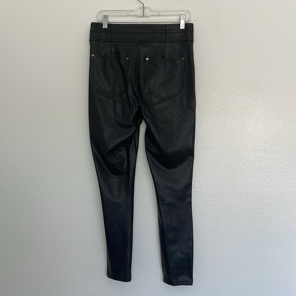 We The Free Faux Leather Crvy Lace Up Black Stretch Skinny Pants Size 28 - Picture 5 of 7